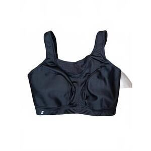 Full Figure Plus Size No-Bounce Camisole Elite Sports Bra Wirefree Black 34H